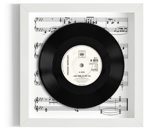 Freddie Mercury "I Was Born To Love You" Framed 7" Vinyl Record