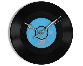 10cc "Rubber Bullets" 7" Vinyl Record Wall Clock UK NUMBER ONE 17 Jun - 23 Jun 1973