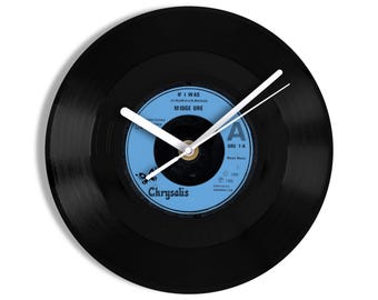 Midge Ure "If I Was" 7" Vinyl Record Wall Clock UK NUMBER ONE 29 Sep - 5 Oct 1985