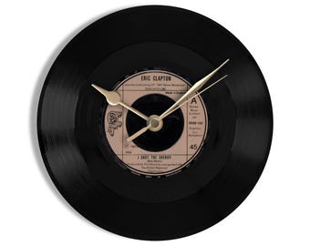 Eric Clapton "I Shot the Sheriff" 7" Vinyl Record Wall Clock