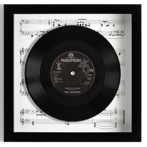 Paul McCartney &quot;Pipes Of Peace&quot; Framed 7&quot; Vinyl Record UK NUMBER ONE 8 - 21 Jan 1984