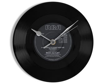 Rick Astley "She Wants To Dance With Me" 7" Vinyl Record Wall Clock