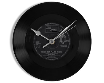 Diana Ross "Reach Out I'll Be There" 7" Vinyl Record Wall Clock