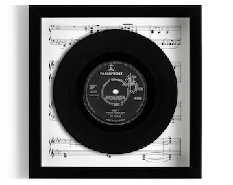 The Beatles "Help!" Framed 7" Vinyl Record UK NUMBER ONE 5 Aug - 25 Aug 1965