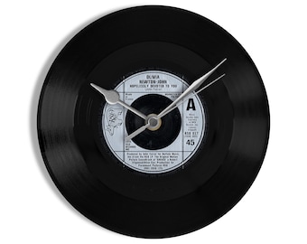 Olivia Newton-John "Hopelessly Devoted To You" 7" Vinyl Record Wall Clock