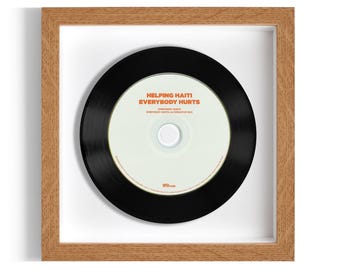 Helping Haiti "Everybody Hurts" Framed CD UK Number ONE 14 Feb - 27 Feb 2010