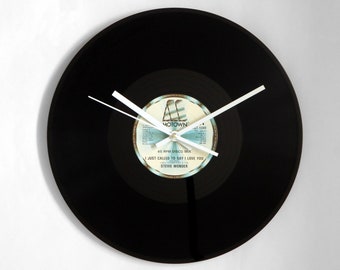 Stevie Wonder "I Just Called To Say I Love You" Vinyl Record Wall Clock