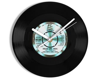 Diana Ross And Lionel Richie "Endless Love" 7" Vinyl Record Wall Clock