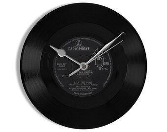 The Scaffold "Lily The Pink" 7" Vinyl Record Wall Clock UK NUMBER ONE 11 - 31 Dec 1968 & 8 - 14 Jan 1969