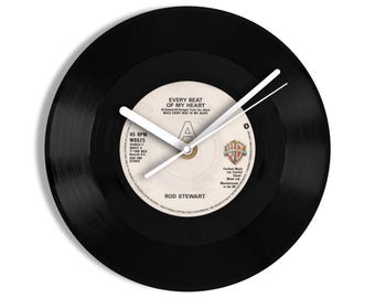 Rod Stewart "Every Beat Of My Heart" 7" Vinyl Record Wall Clock