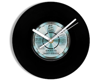 Smokey Robinson "Being With You" 7" Vinyl Record Wall Clock UK NUMBER ONE 7 Jun - 20 Jun 1981