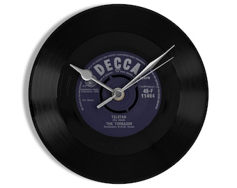 The Tornados "Telstar" 7" Vinyl Record Wall Clock UK NUMBER ONE 4 Oct - 7 Nov 1962