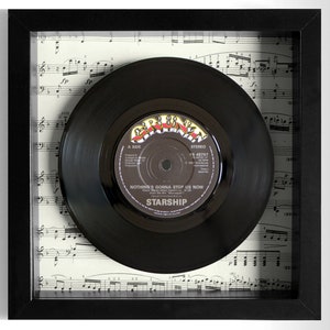 Starship &quot;Nothing&#39;s Gonna Stop Us Now&quot; Framed 7&quot; Vinyl Record UK NUMBER ONE 3 May - 30 May 1987