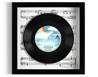 Glenn Frey "The Heat Is On" Framed 7" Vinyl Record