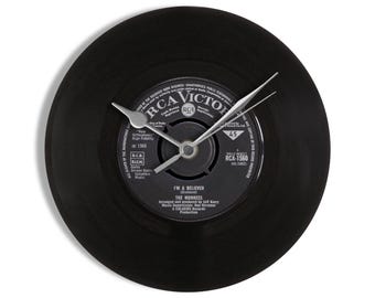 The Monkees "I'm A Believer" 7" Vinyl Record Wall Clock UK NUMBER ONE 19 Jan - 15 Feb 1967