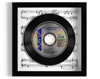 Whitney Houston "I Will Always Love You" Framed CD UK Number ONE 29 Nov 1992 - 6 Feb 1993