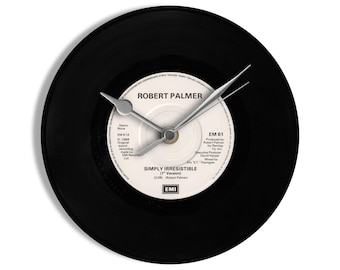 Robert Palmer "Simply Irresistible" 7" Vinyl Record Wall Clock