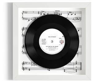 Rod Stewart "Rhythm Of My Heart" Framed 7" Vinyl Record