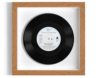 Celine Dion and Peabo Bryson "Beauty And The Beast" Framed 7" Vinyl Record