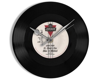 John Parr "St Elmo's Fire (Man In Motion)" 7" Vinyl Record Wall Clock