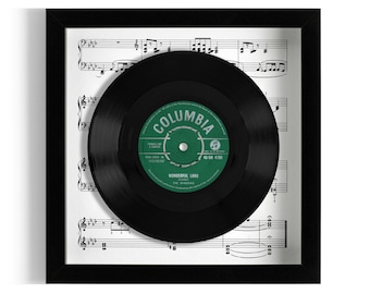 The Shadows "Wonderful Land" Framed 7" Vinyl Record UK NUMBER ONE 22 Mar - 16 May 1962