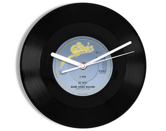 Miami Sound Machine "Dr Beat" 7" Vinyl Record Wall Clock