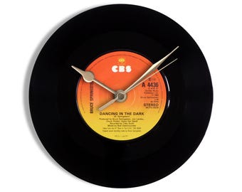 Bruce Springsteen "Dancing In the Dark" 7" Vinyl Record Wall Clock