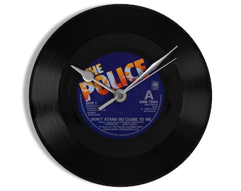 The Police "Don't Stand So Close To Me" 7" Vinyl Record Wall Clock UK NUMBER ONE 21 Sep - 18 Oct 1980
