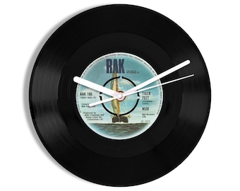 Mud "Tiger Feet" 7" Vinyl Record Wall Clock UK NUMBER ONE 20 Jan - 16 Feb 1974