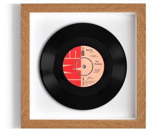 The Shadows "Apache" Framed 7" Vinyl Record UK NUMBER ONE 25 Aug - 28 Sep 1960