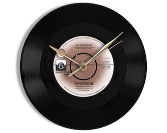 David Soul "Silver Lady" 7" Vinyl Record Wall Clock UK NUMBER ONE 2 Oct - 22 Oct 1977