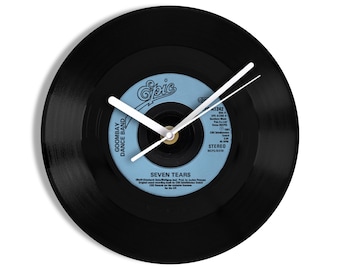 Goombay Dance Band "Seven Tears" 7" Vinyl Record Wall Clock UK NUMBER ONE 21 Mar - 10 Apr 1982