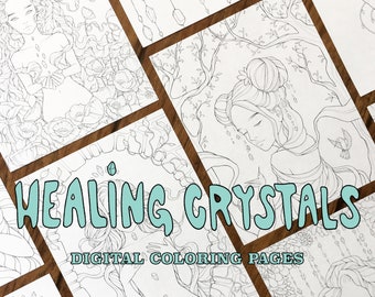 Crystal Coloring Etsy