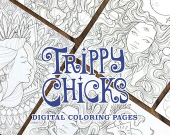 Download Trippy Coloring Book Etsy