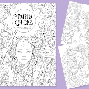 Trippy Coloring Book: Volume 1 - 50 Unique Grayscale Trippy Art Coloring  Pages - Fun and Relaxing Designs to Color for Teens and Adults