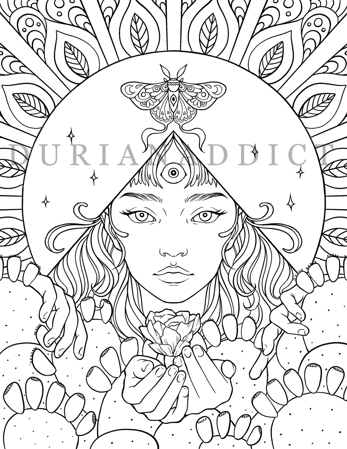 Printable Digital Adult Coloring Page Print at Home Digital - Etsy