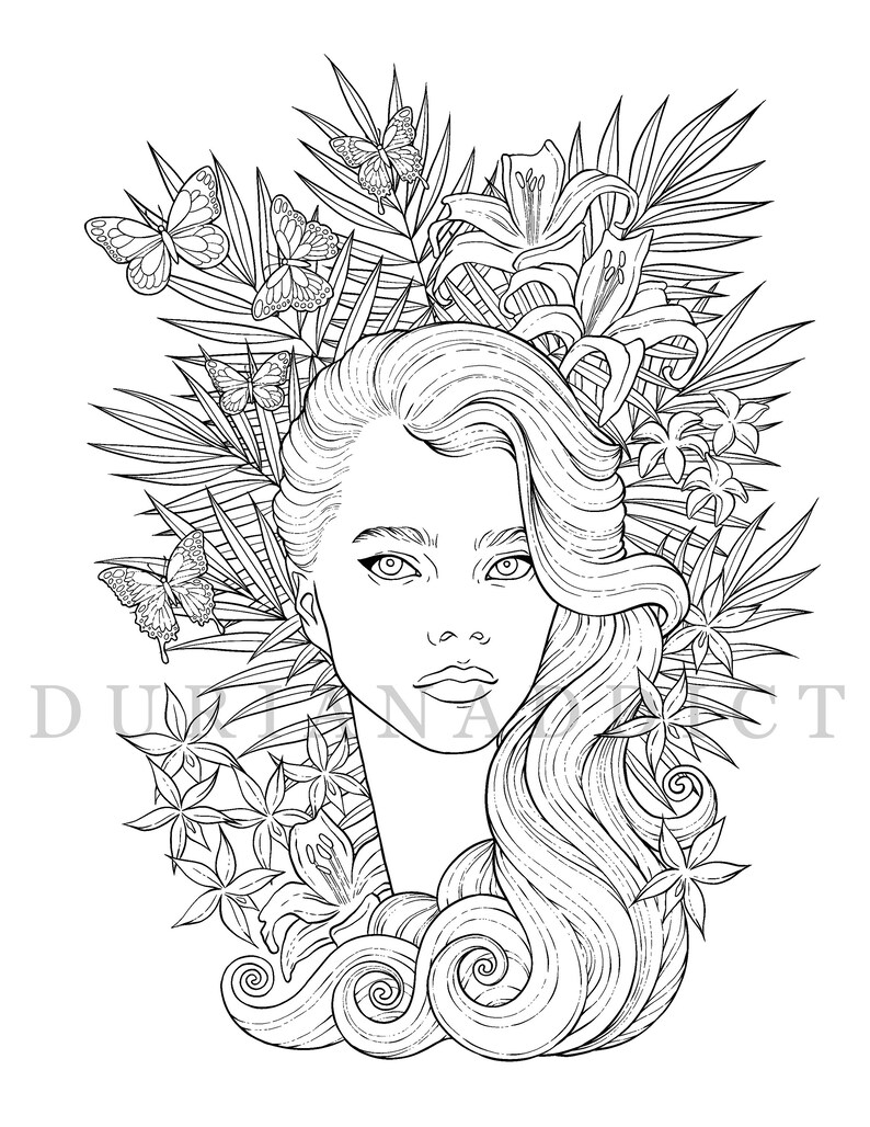 Printable Digital Adult Coloring Page Print at Home Digital - Etsy