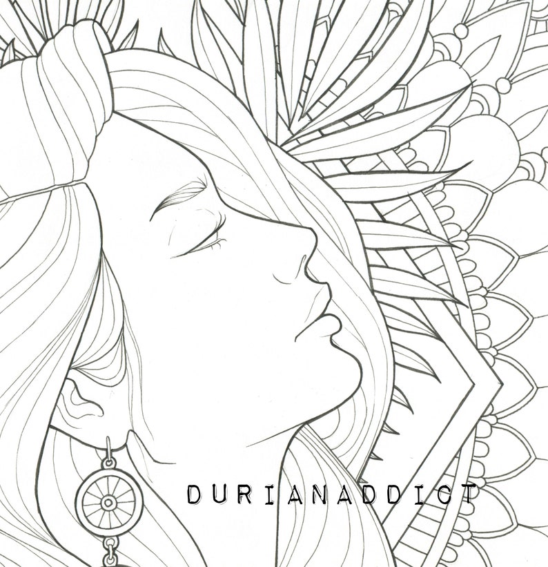 Download Trippy Chicks DIGITAL Coloring Pages Printable Coloring Book | Etsy