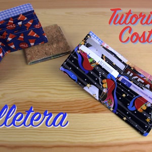 Billetera Patrones + Videotutorial - Patrón Costura PDF - DIY - Cartera Unisex - Billetera Tela - Tarjetero - Porta Tarjetas