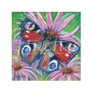Tarjeta de agradecimiento con forma de mariposa. Pintura de mariposas con mensaje de tótem espiritual de la naturaleza. Ilustración de insectos