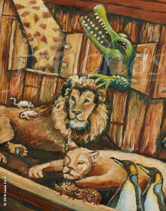 Noah's Ark (limited Edition Giclee Print) Bible Story Print for