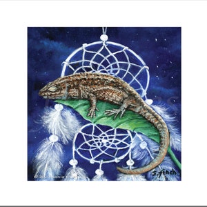 Tarjeta de agradecimiento Espíritu del Lagarto. Tarjeta de amistad con pintura de lagarto y tarjeta de recuperación para amantes de los animales con mensaje de tótem del espíritu de la naturaleza