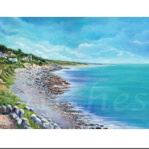 Coverack Cove, Cornwall Painting (Tarjeta de saludo/Día del Padre) Tarjeta de agradecimiento, tarjeta de amistad, aniversario de los padres y tarjeta de recuperación pronto