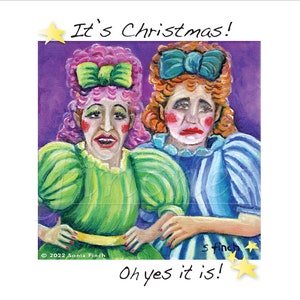 É Natal, sim, é (cartão engraçado/cartão de agradecimento) Teatro Musical. Arraste o cartão Queen Cross Dressing. Cinderela Pantomima Irmãs Feias