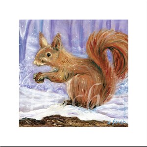 Espíritu de Ardilla (Tarjeta de Felicitación) Tarjeta Espiritual de Pintura de Ardilla con Mensaje de Tótem del Espíritu de la Naturaleza. Tarjeta de agradecimiento. Tarjeta de Navidad