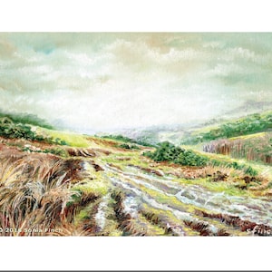 Bosque tranquilo de Ashdown en otoño (Tarjeta de felicitación/agradecimiento). Tarjeta para el Día del Padre, Pozo de los Deseos, Tarjeta de Aniversario para Padres. Arte rural.