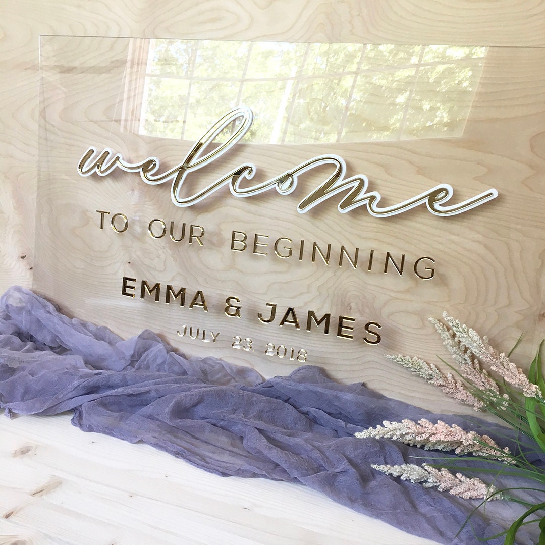 3D Effect Acrylic Reception Sign 3D Effect Acrylic Reception Sign