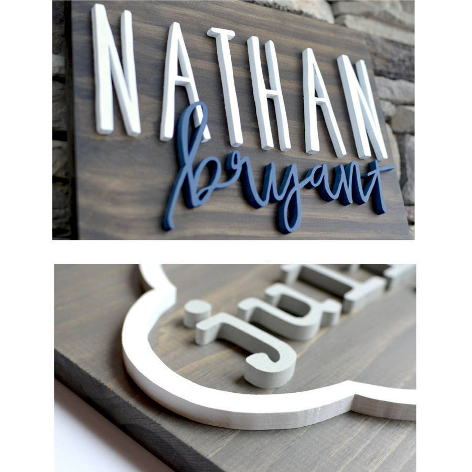 Wood Name Sign 16 x 16 Wood Name Board SQUARE Custom | Etsy