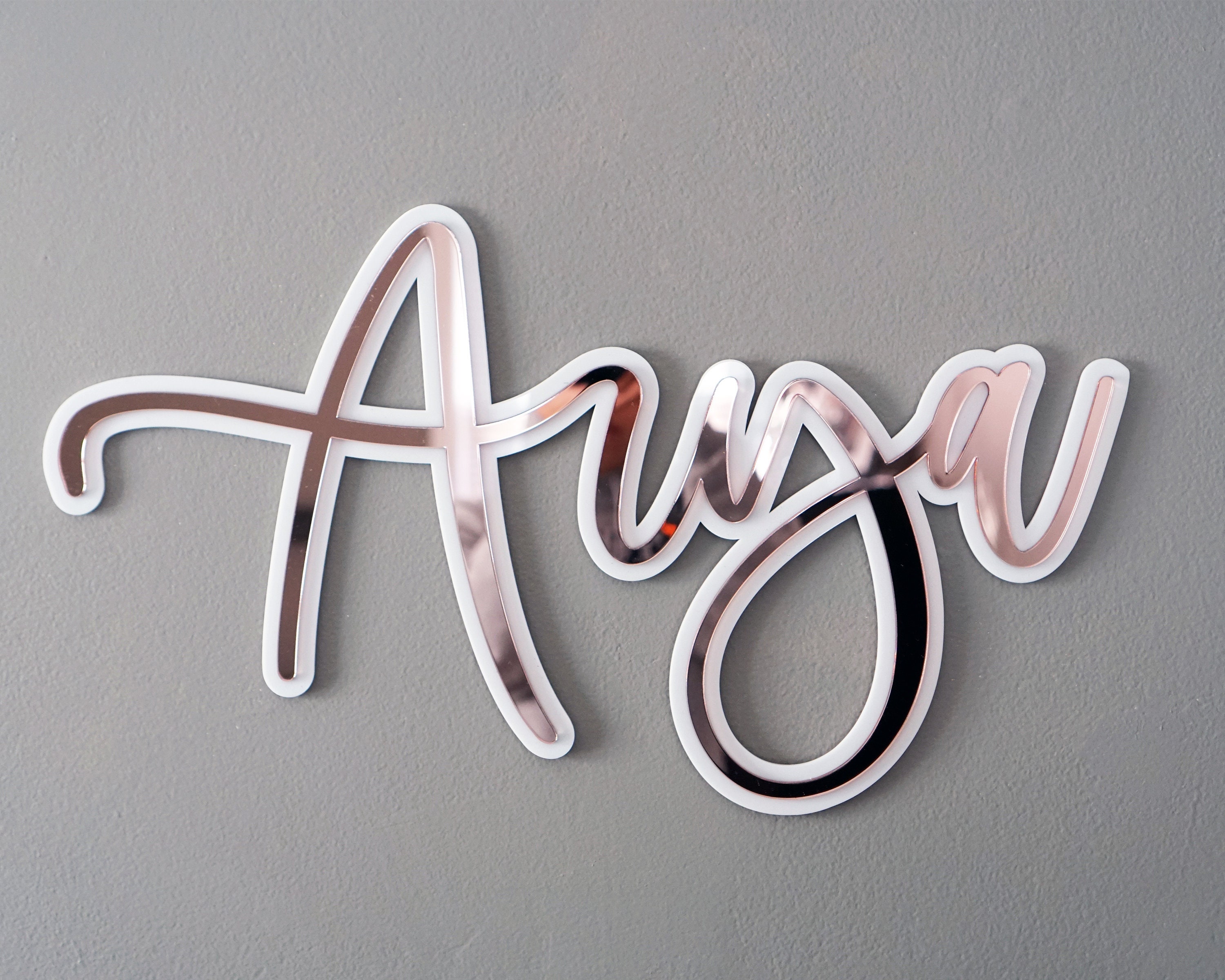 Modern Layered Acrylic Name Sign Acrylic Name Cutout Etsy