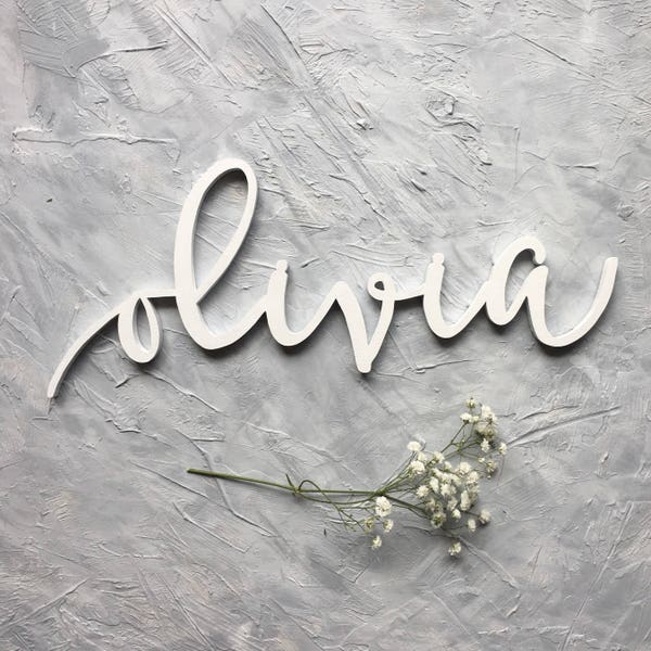 Custom Wood Name Cutout - 6" high Word Cutout - Wood Lettering - Name Sign - Wall Decor - Nursery Decor